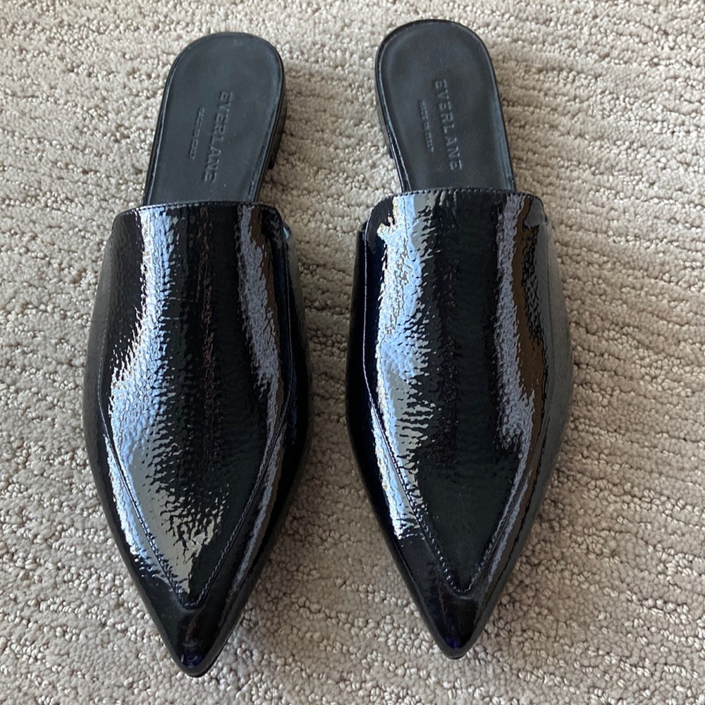Black Everlane Pointed Slides